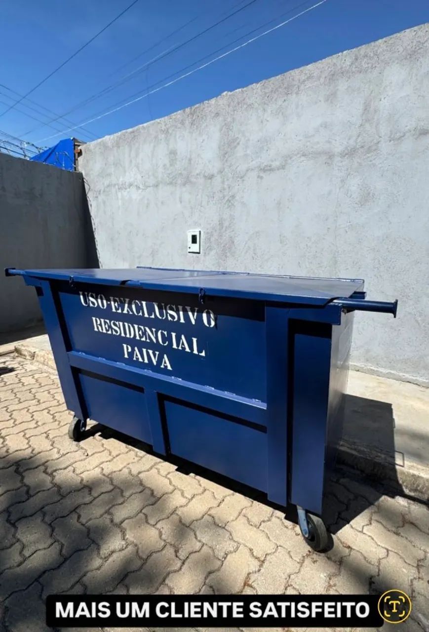 Reforma e fabricação de contener basculante de lixo  - Foto 2