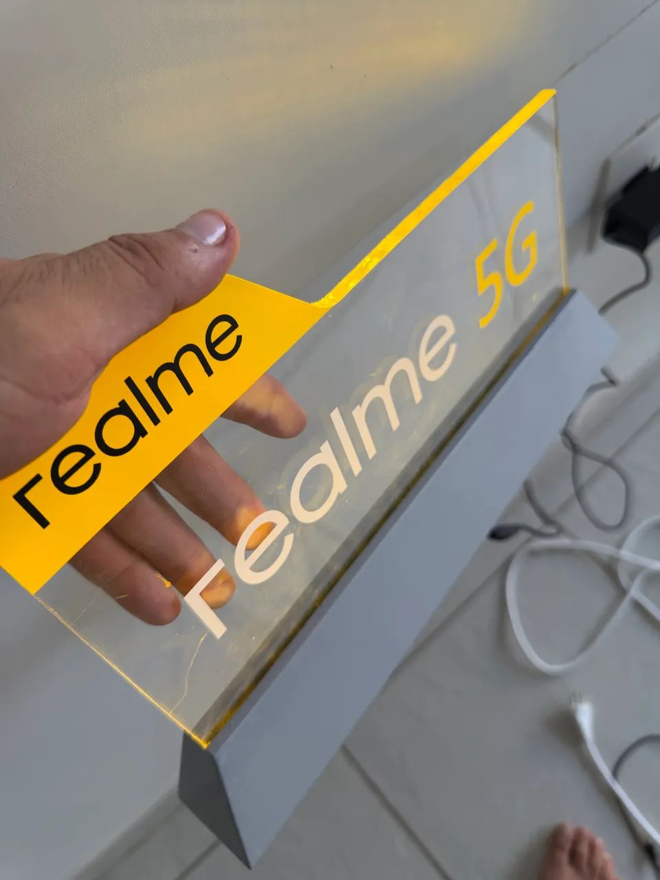 Placa decorativa da Realme Leed para Loja de celular - Foto 2