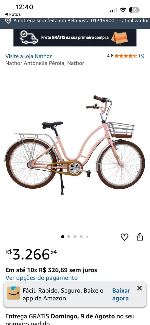 Bicicleta antonela Nova, 3 marchas, feita de aço de carbono - Foto 2