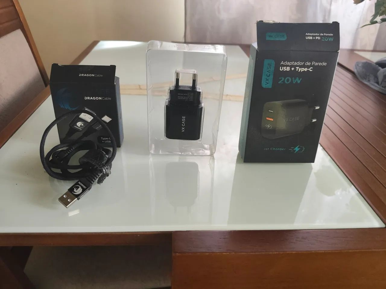 Carregador de celular Adaptador de parede USB+type-c - Foto 2