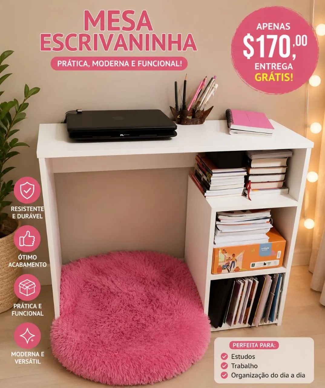 Escrivaninha Mesa de Estudo  - Foto 4