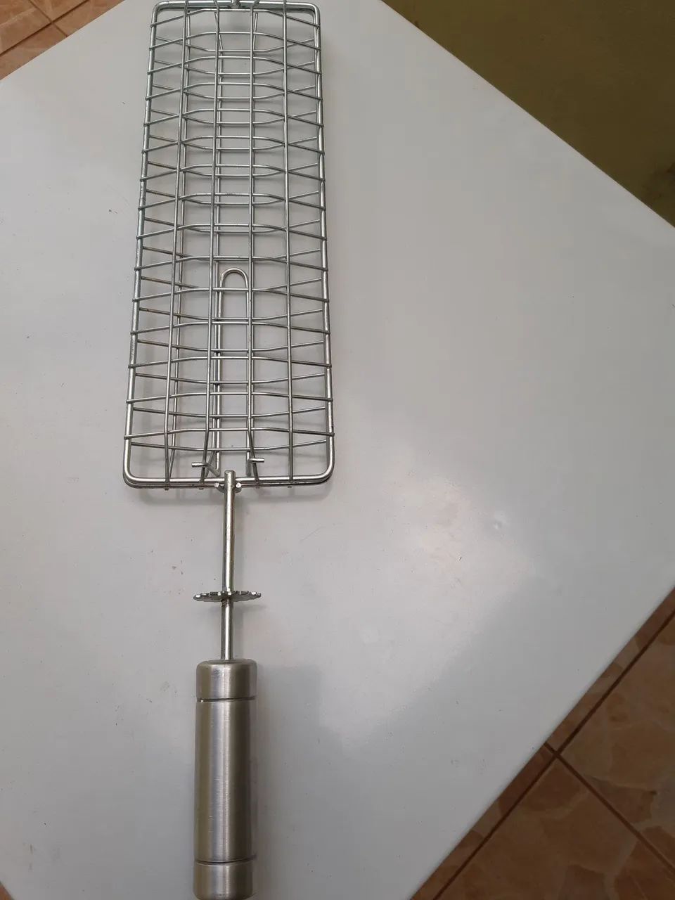 Grelha Giratoria Gaiola Sevefort (Peixe/Frango/Legumes) Novo,  Sem Uso - Foto 6