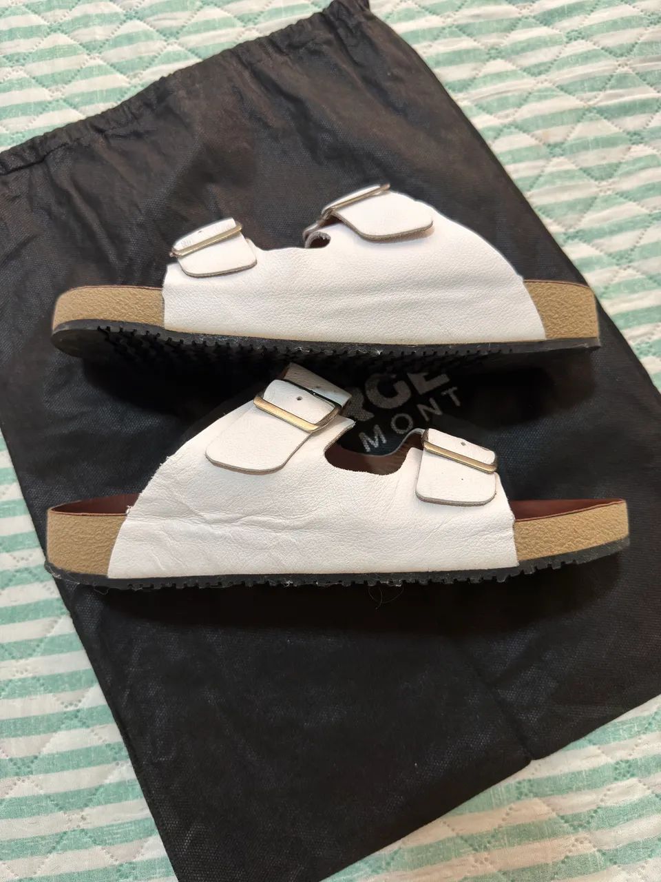 Chinelo de couro masculino - tam 41 - Foto 3