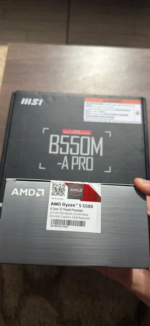 RYZEN 5 5500 COM B550M MSI A PRO LACRADOS  - Foto 2