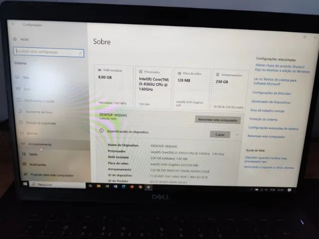 ** NOTEBOOK DELL I5-8365U 8RAM** - Foto 3