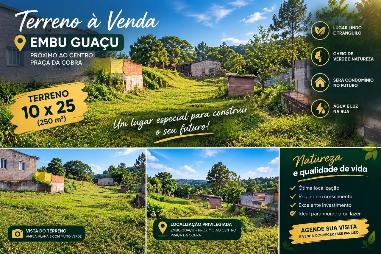 LINDO TERRENO À VENDA - EMBU-GUAÇU - Foto 2
