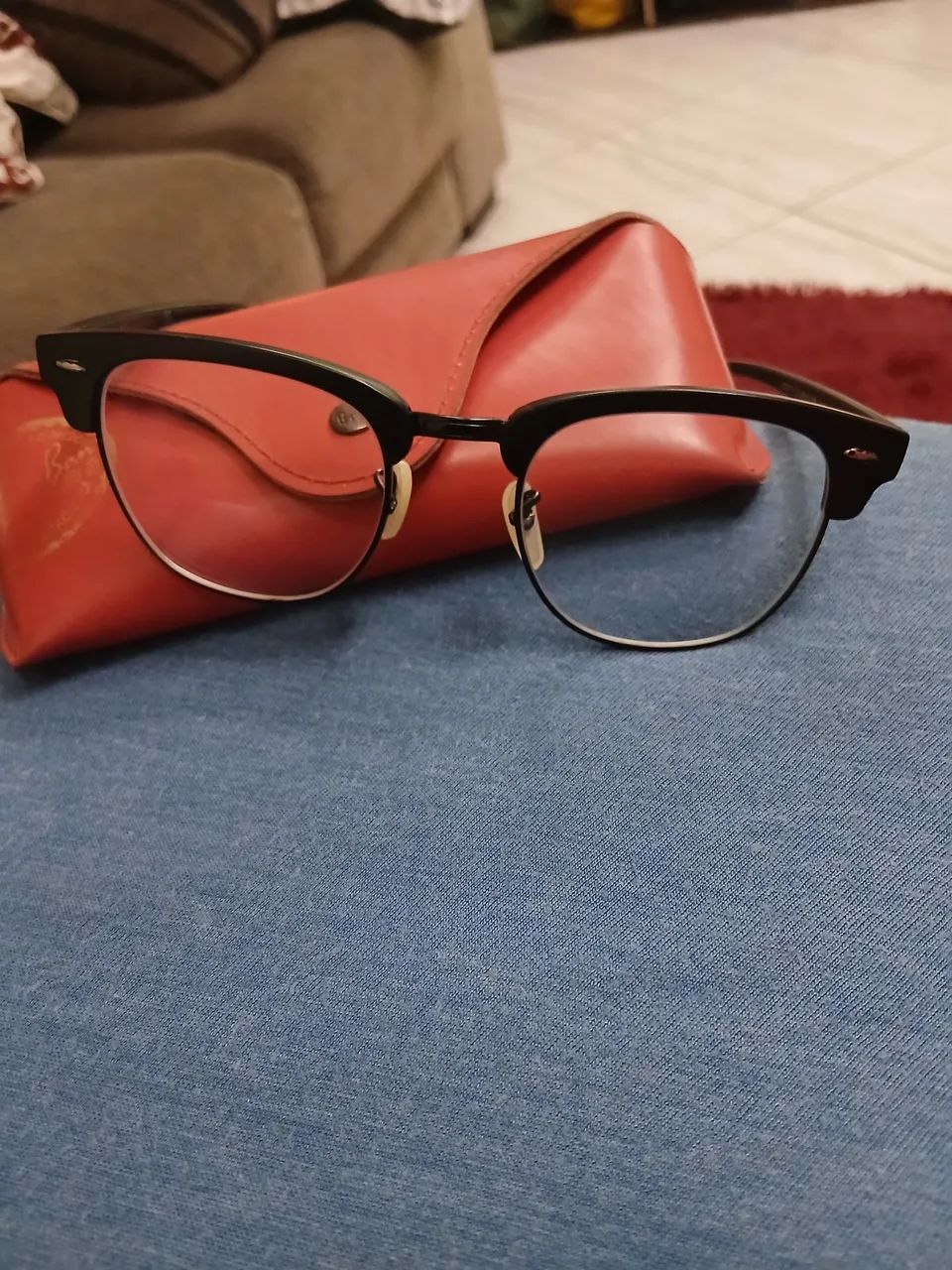 Armação Ray ban clubmaster praticamente nova - Foto 2