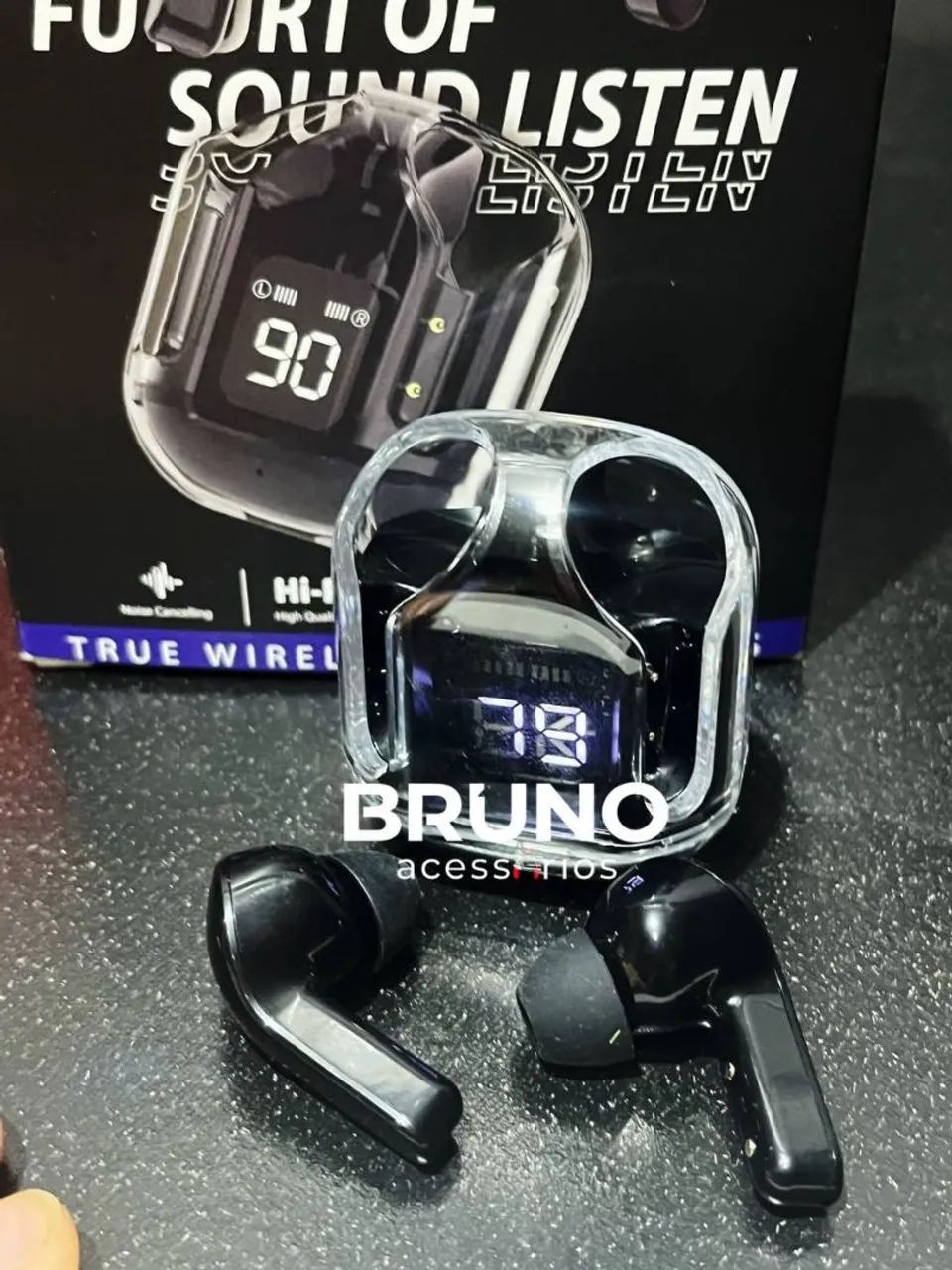 Fone de ouvido Bluetooth com led - Foto 3