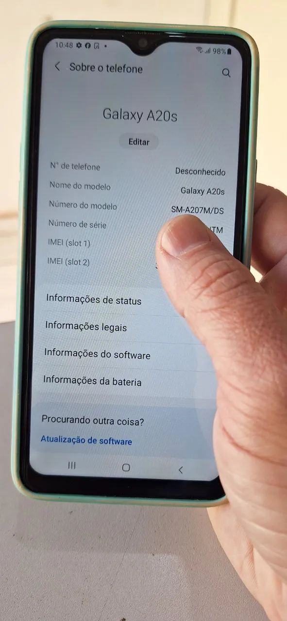 Celular Samsung Galaxy A20s 32GB bateria nova  - Foto 2