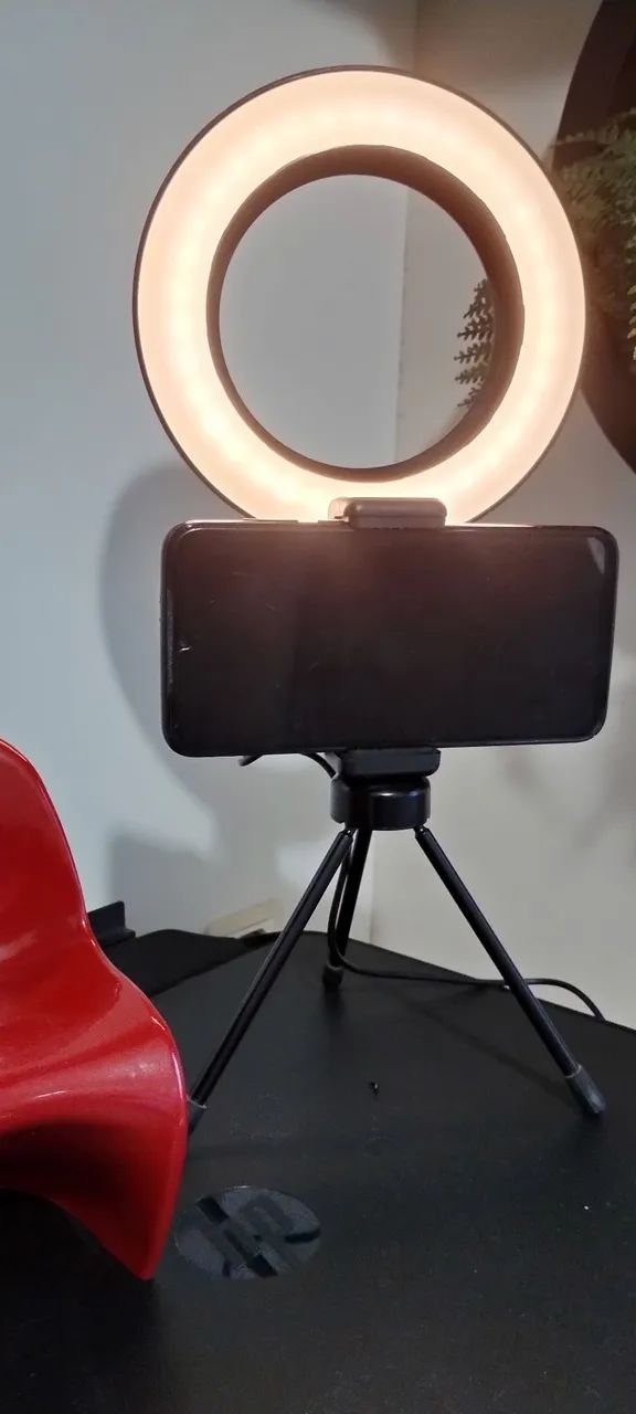 Iluminador ring light de mesa em led - Foto 2