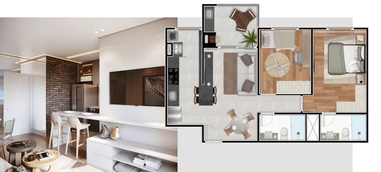 PLANTA 68m²