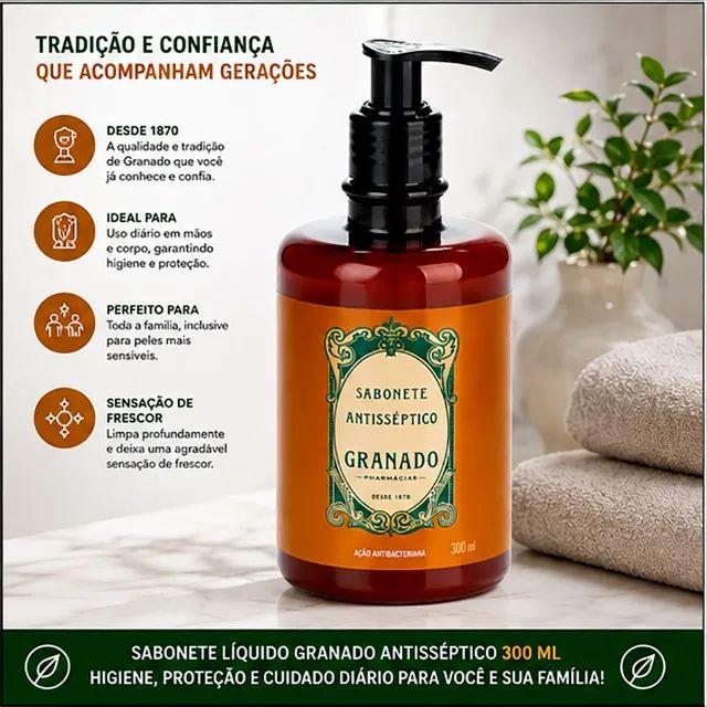 Sabonete Líquido Granado Antisséptico 300 ml - CM0057 - Foto 4
