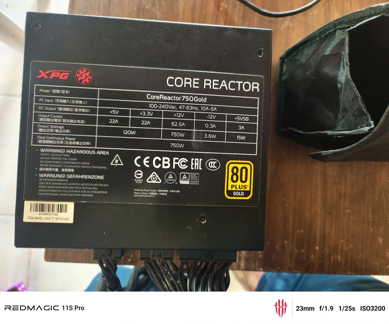 Fonte XPG Core Reactor 750W Gold - Modular (Com Cabos, Sem Caixa)