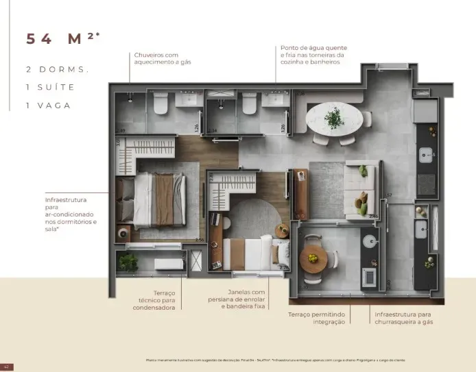 PLANTA 53m²