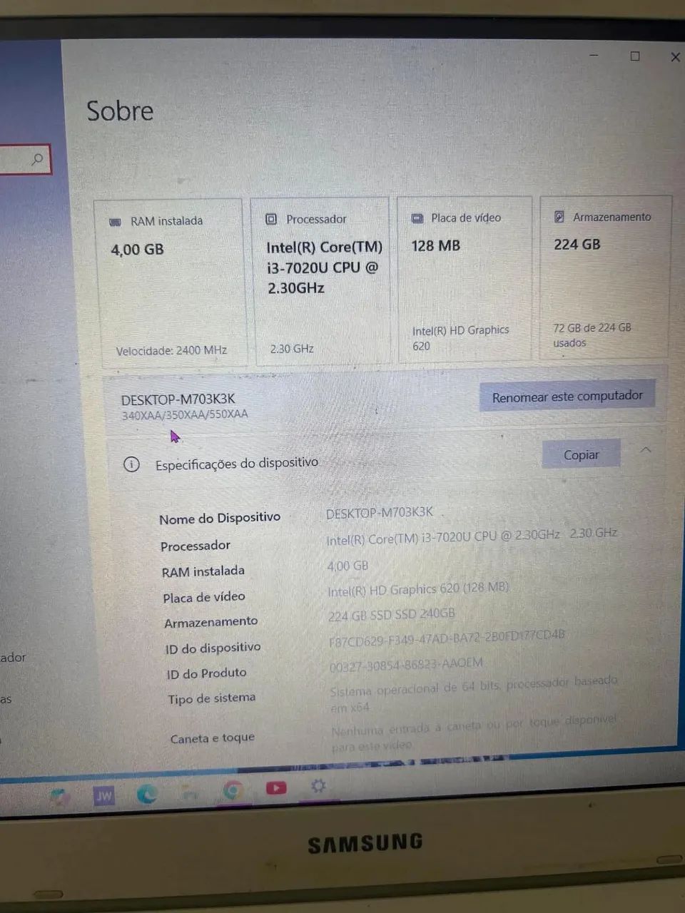 Notebook Samsung Core i3 Com SSD - Foto 2