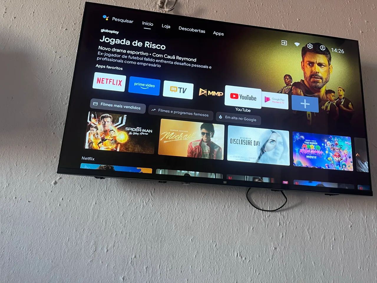 Tv Multilaser 43 pl 4k nova com nota e acessórios  - Foto 2