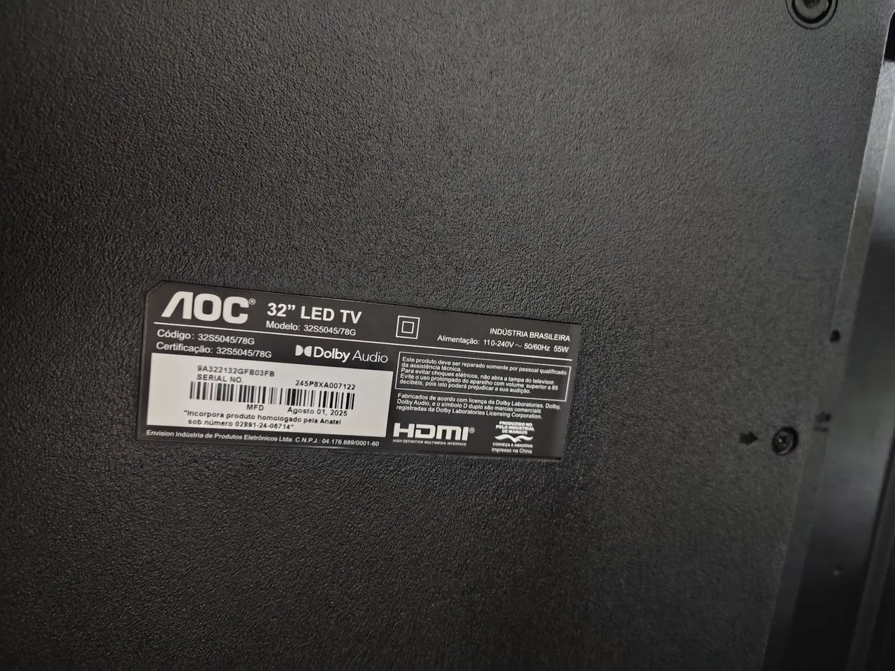 Tv AOC 32 polegadas display quebrado - Foto 4