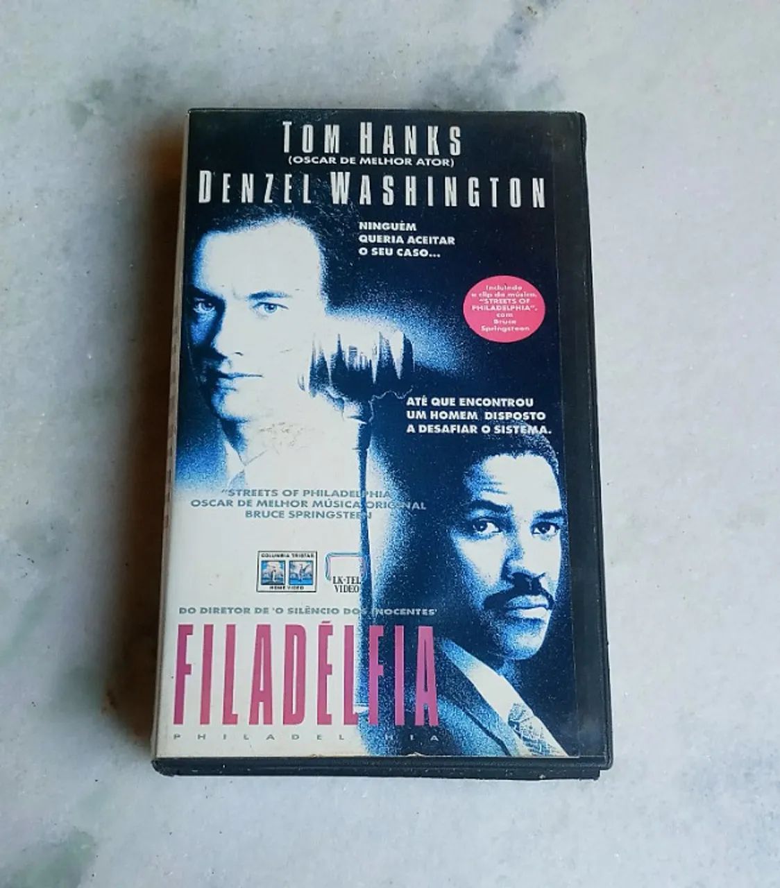 filme em vhs - filadélfia - tom hanks, denzel washington