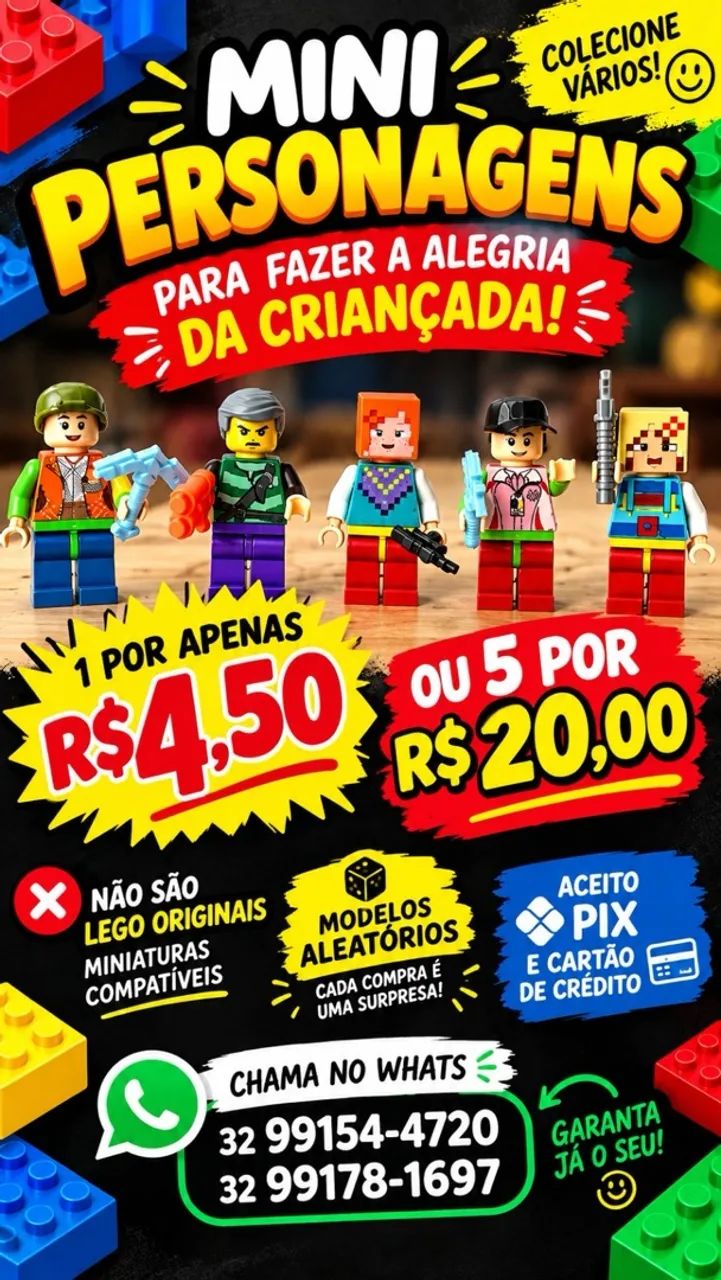 Mini bonecos de montar 
