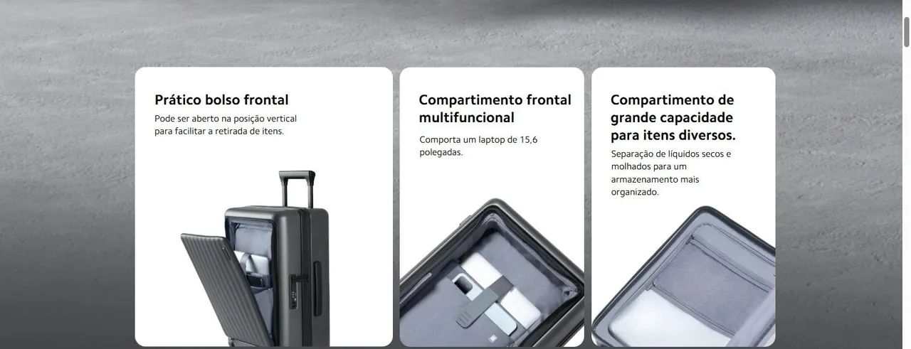 Mala de Bordo Xiaomi com Bolso Frontal de 20 Polegadas - Foto 4