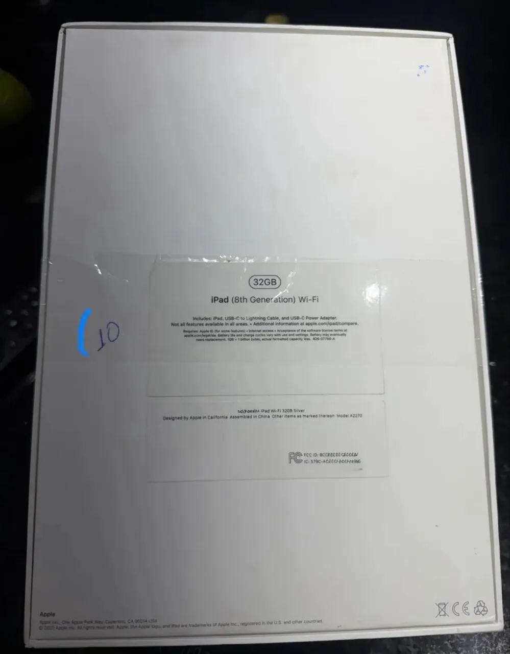 iPad 8th Generation 32GB Wi-Fi, cor Silver, novo na caixa