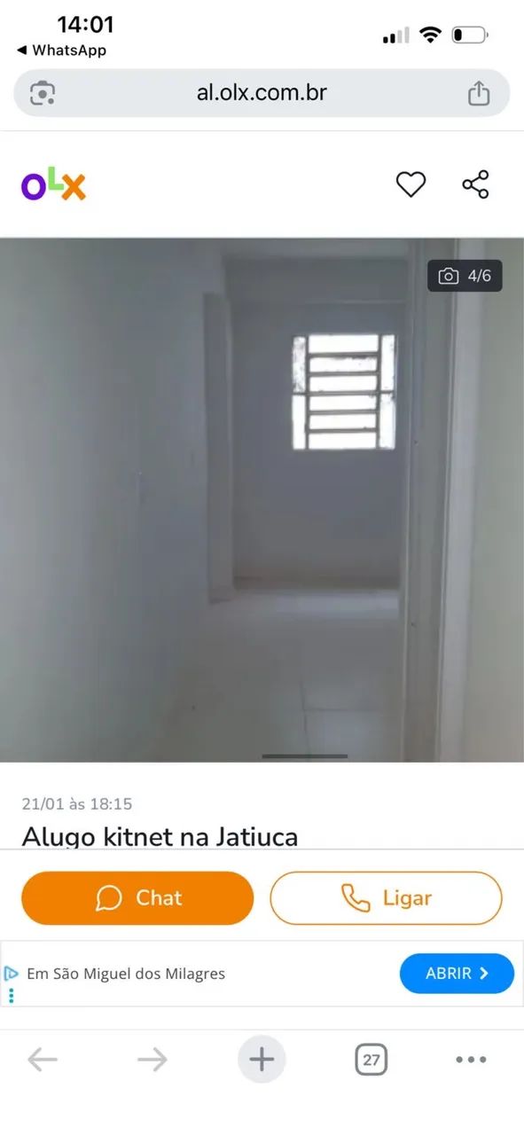 Alugo kitnet na Jatiuca 