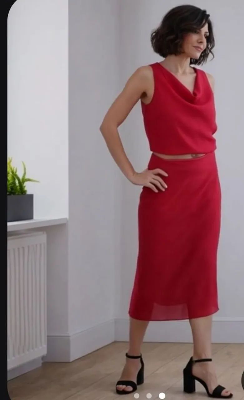 Conjunto saia e blusa Quo Vadis tamanho 42 