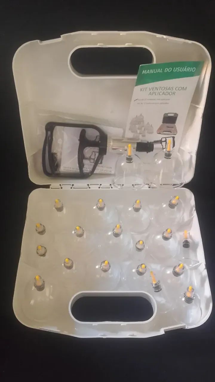 Kit 20 Ventosas de Acrílico + Aplicador Estek - Foto 2