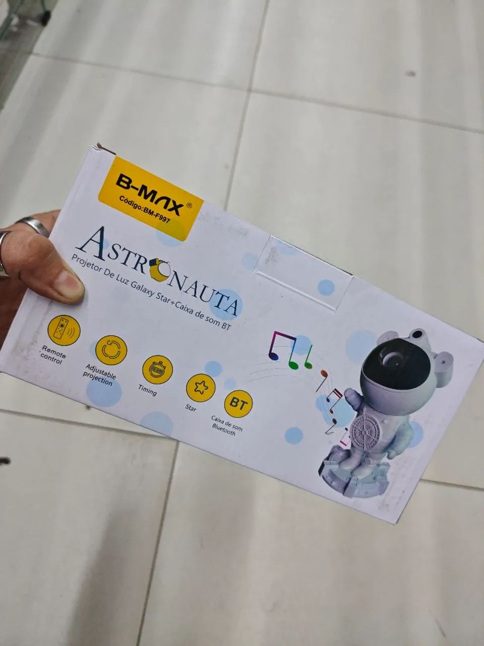 Projetor de Luz Galaxy + Caixa de Som - NOVO