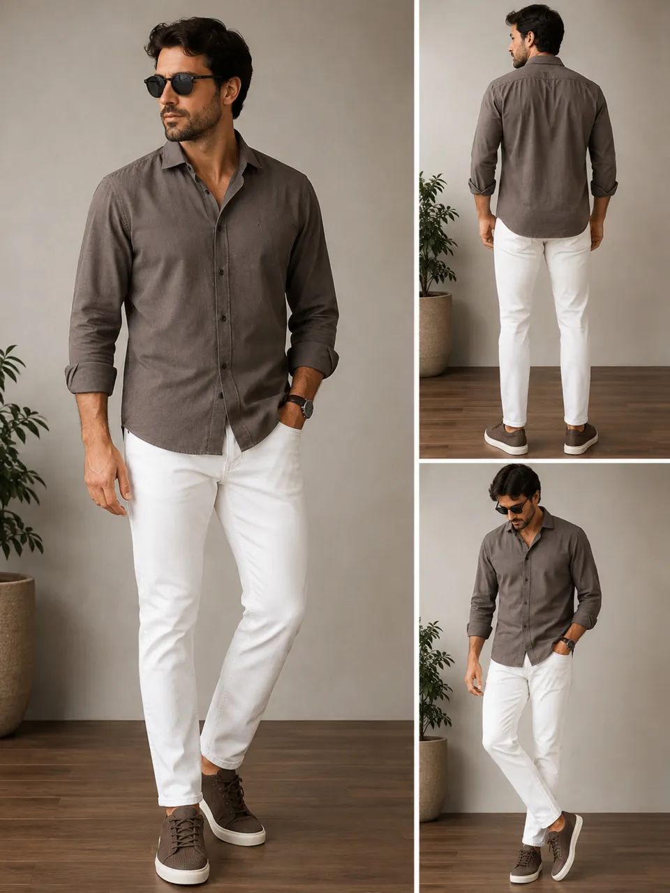 Camisa Marrom Aramis - Nova - Foto 2
