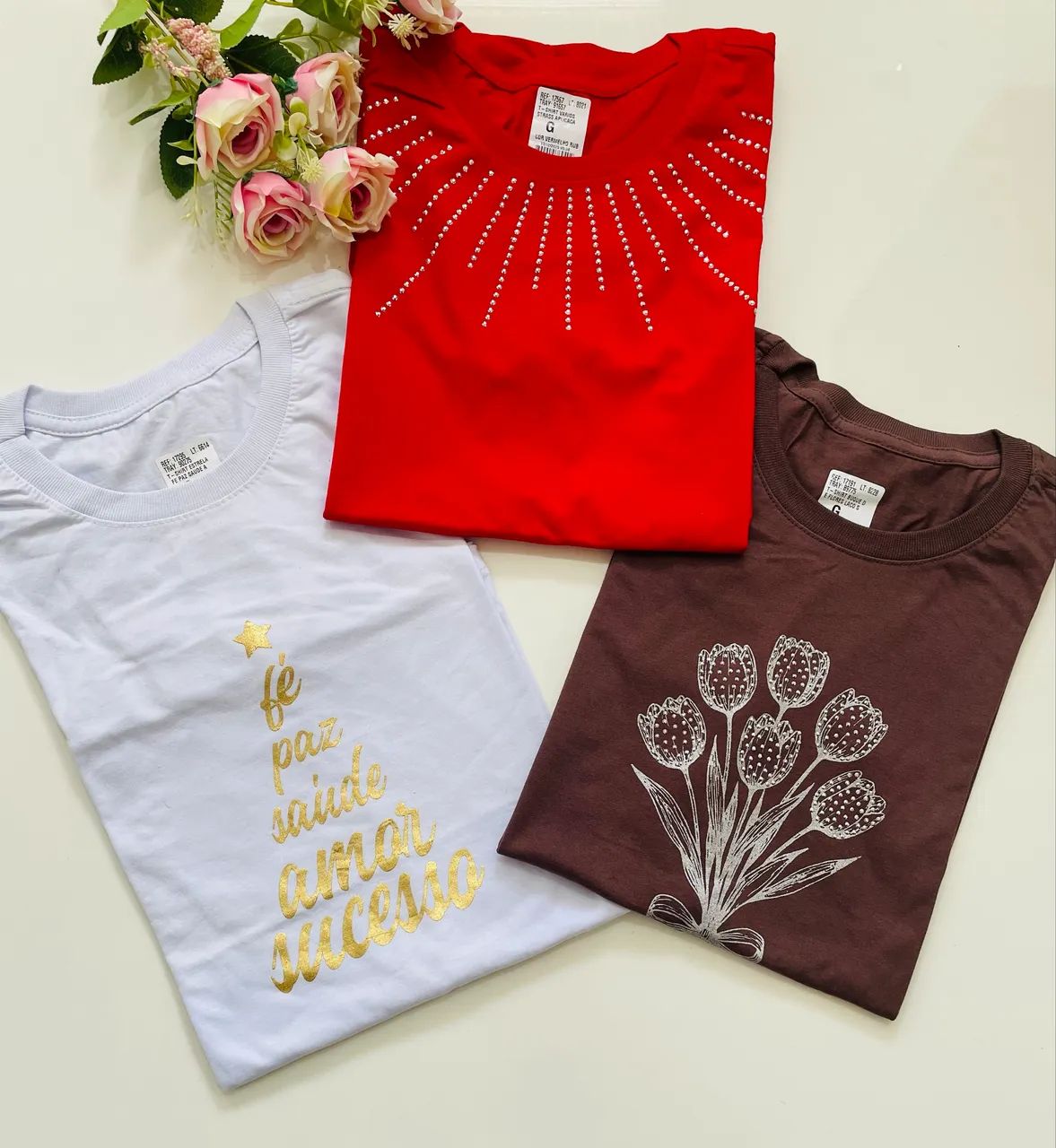 T-shirt feminina 100% algodão  - Foto 4