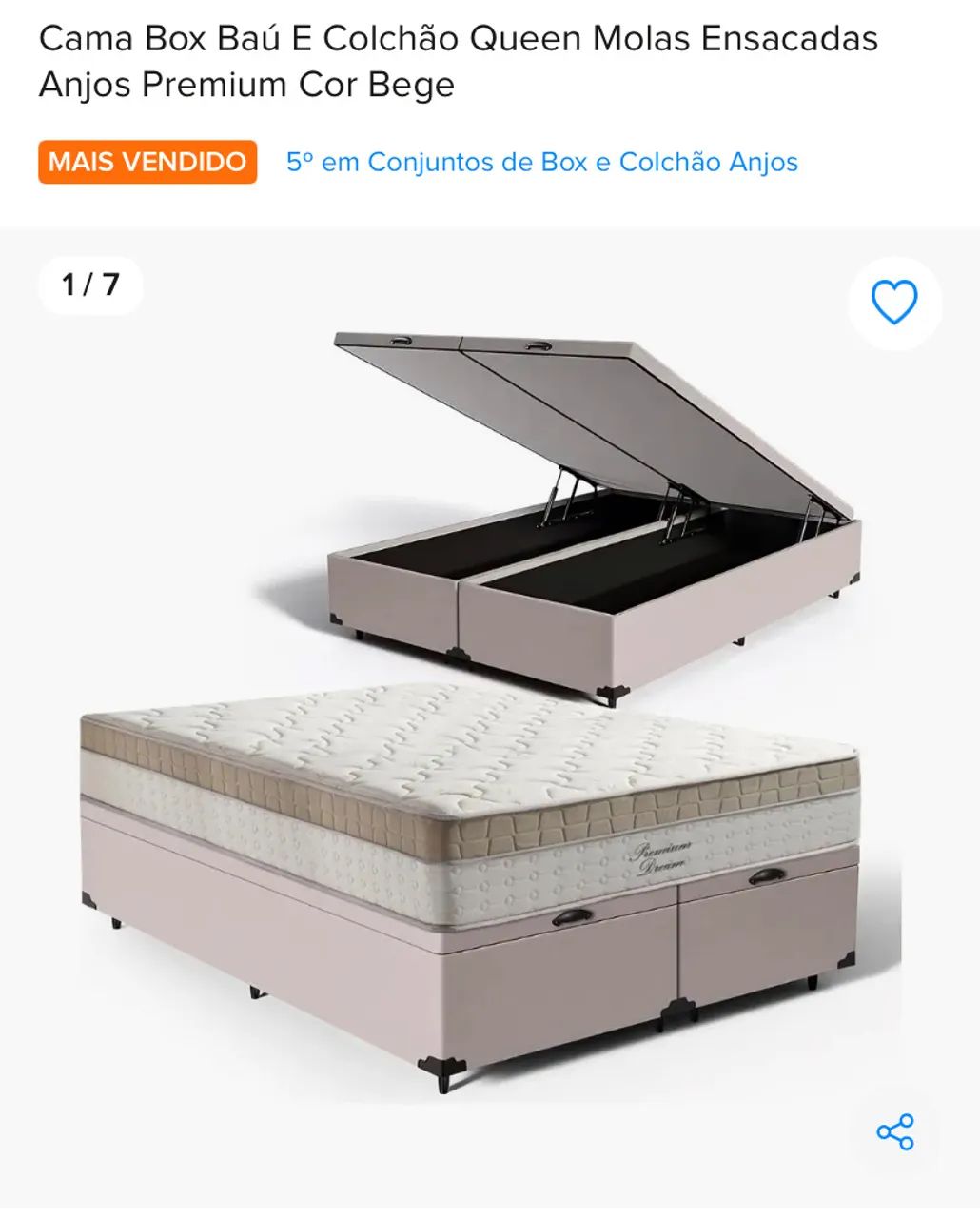Cama queen box 
