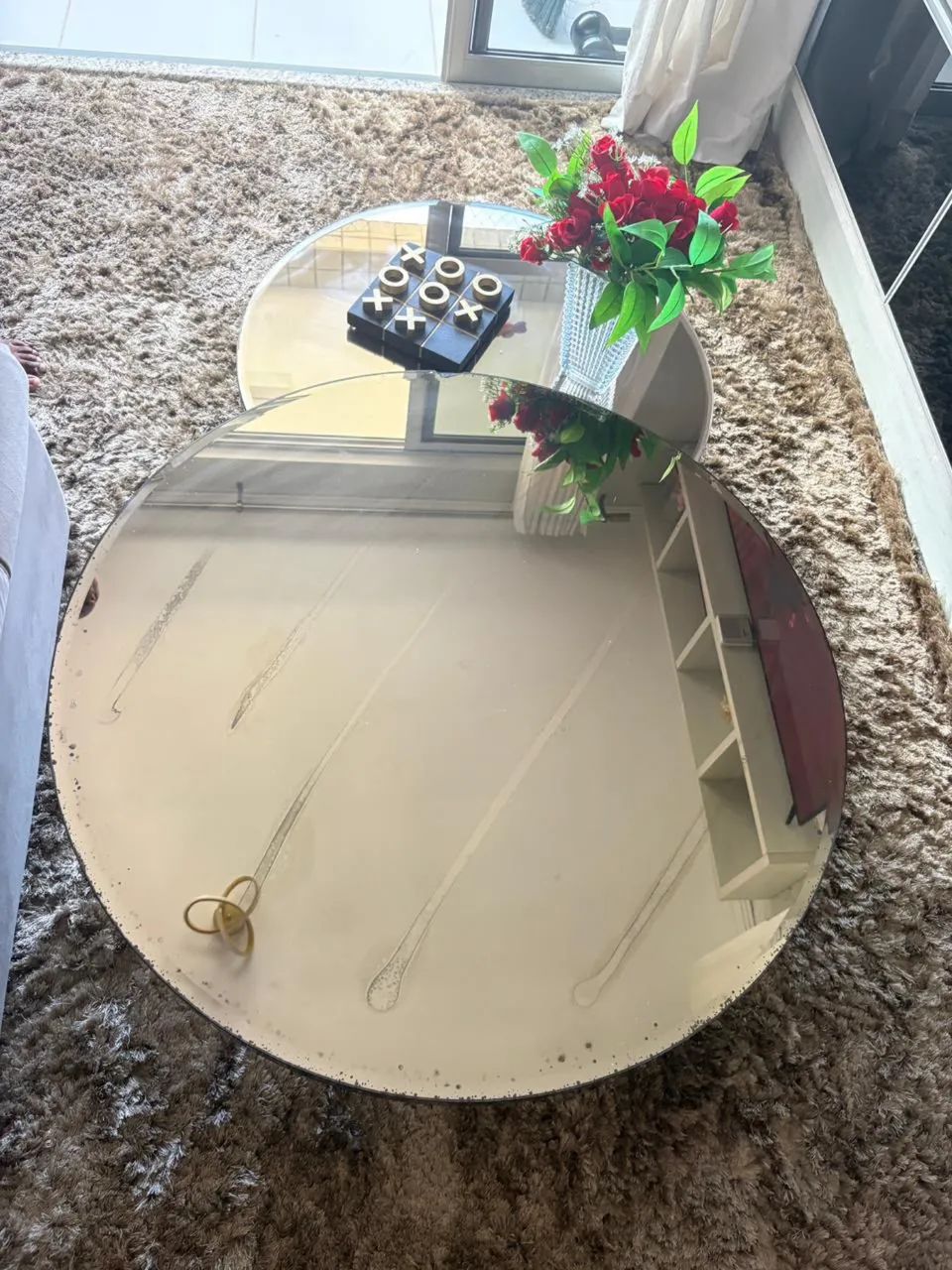 Vendo Mesa de Vidro com 100cm de Largura e 35cm de Altura - Foto 2