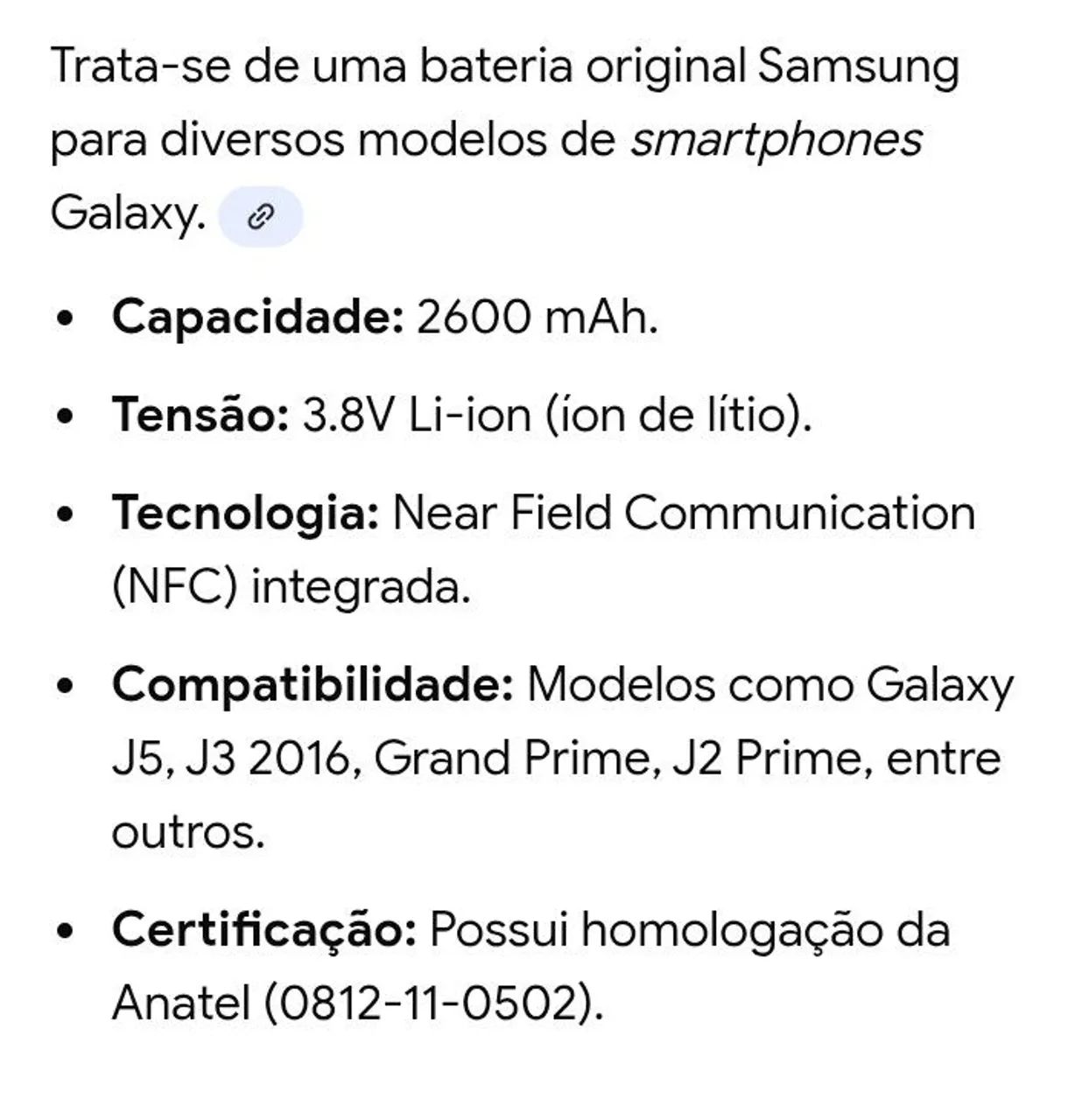 Bateria para celular Samsung  - Foto 3