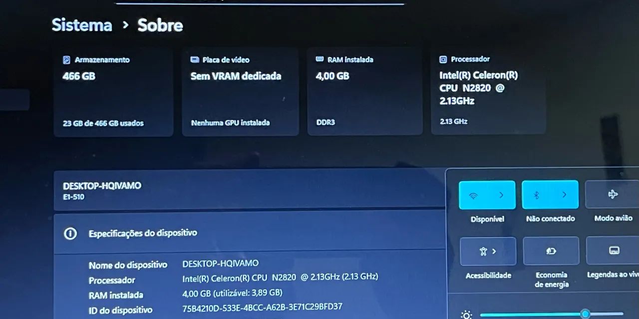 Notebook Acer Intel celeron  - Foto 3
