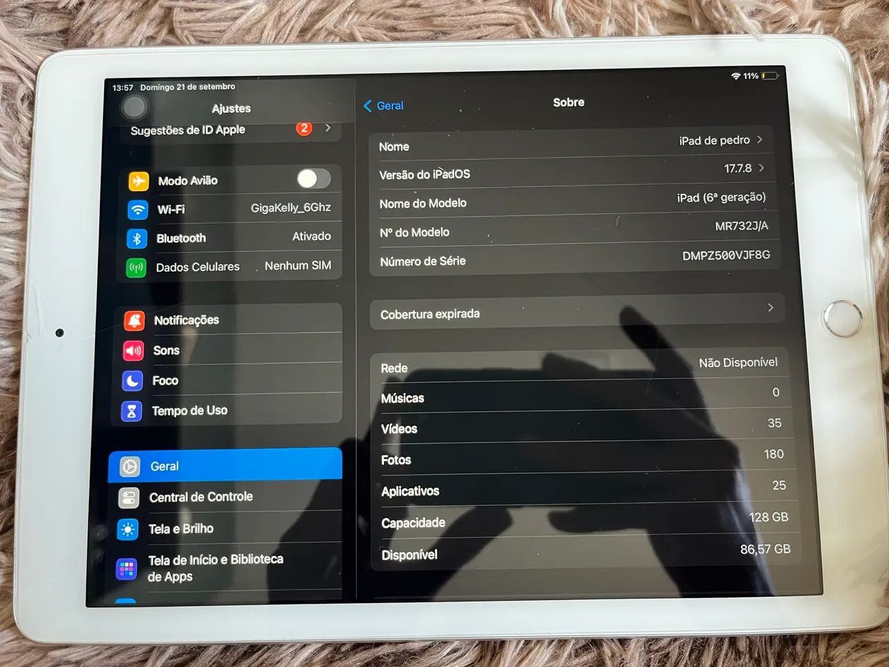 ipad 6º Geração 128GB Prata - Foto 4