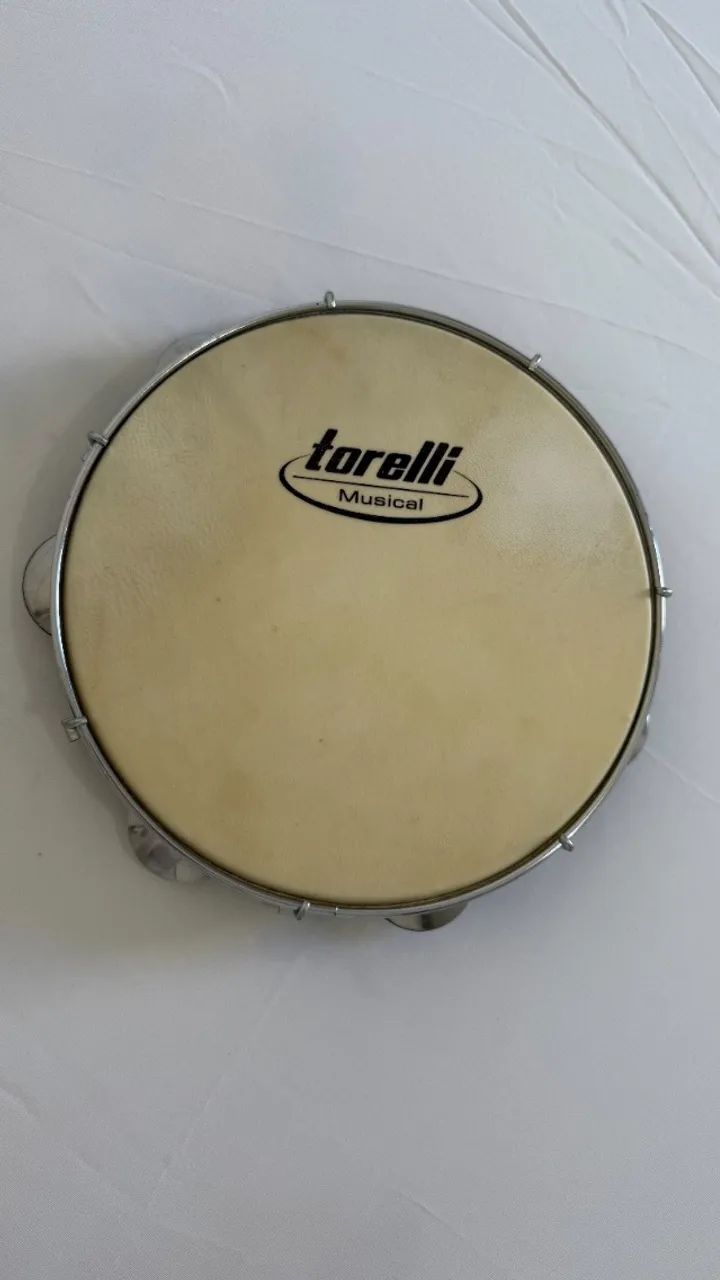 Pandeiro Torelli 10 Polegadas - Pele de Couro - Foto 4