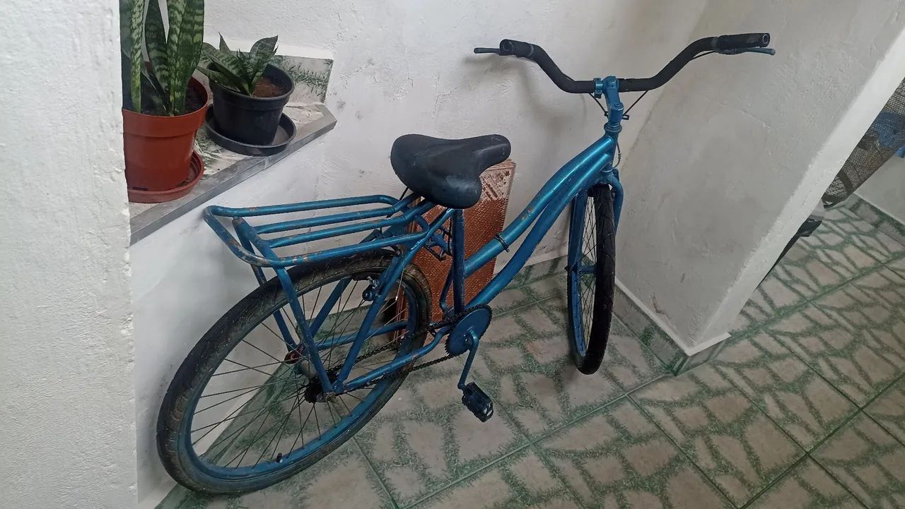 Bicicleta Aro 26 Azul com Rack  - Foto 2