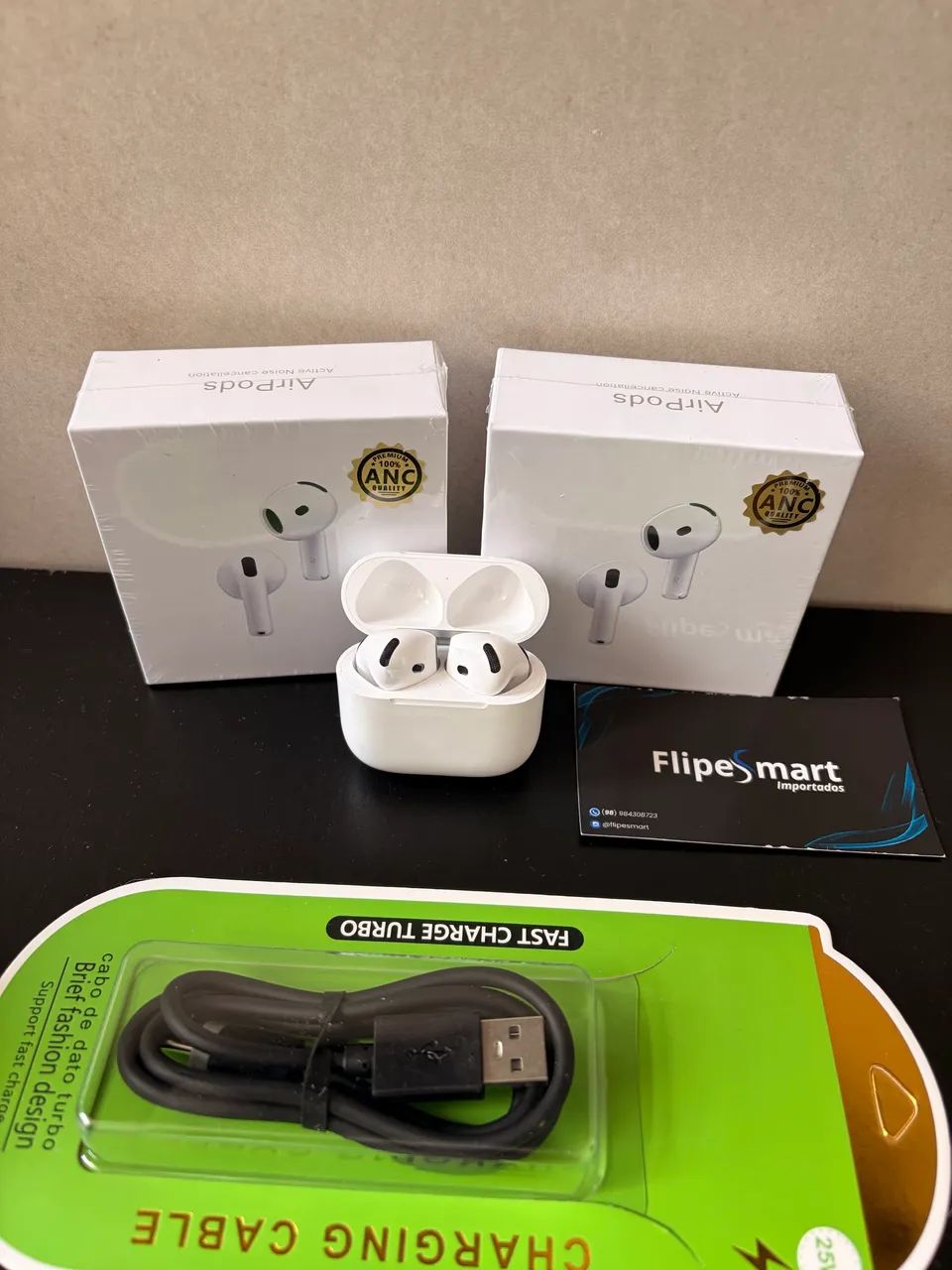 Fone bluetooth Airpods Pro (Sem borracha) com garantia