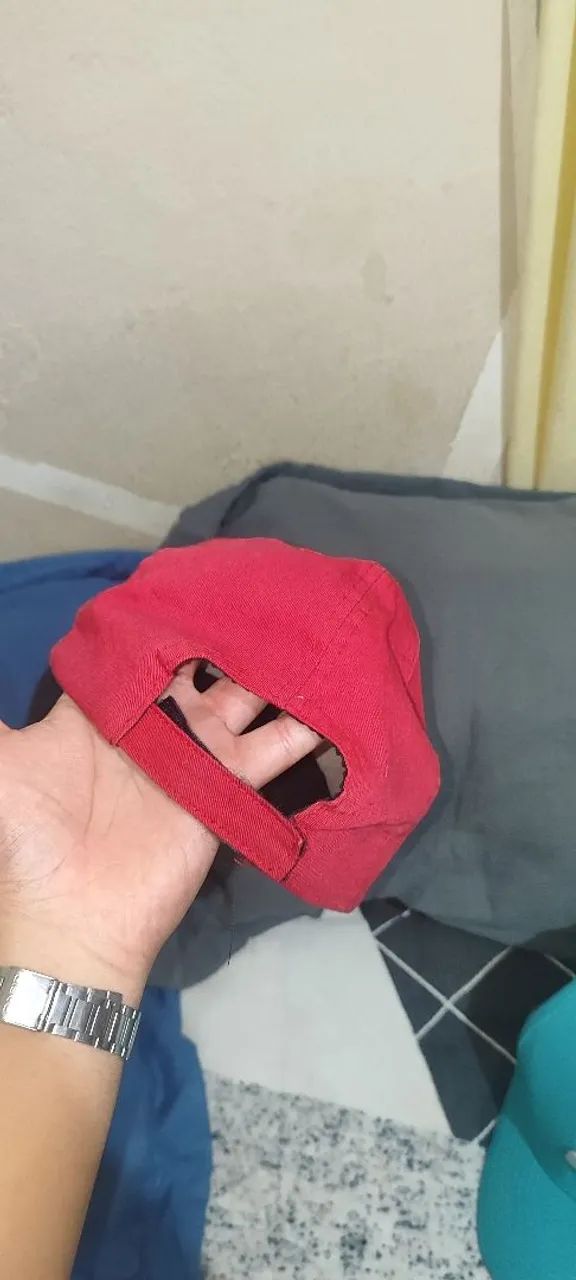 Boné Lacoste Vermelho Bordado Ajustável  - Foto 2