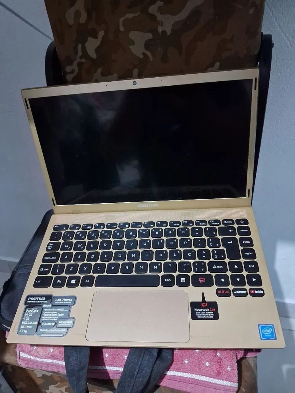 Notebook positivo motion (tela preta)