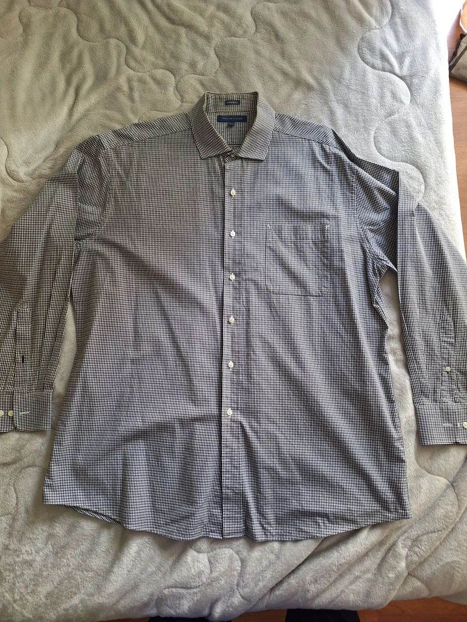 camisa social tommy hilfiger xadrez gg