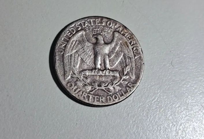 Moedas Quarter Dollar De 1945 E 1951 Prata - Foto 4