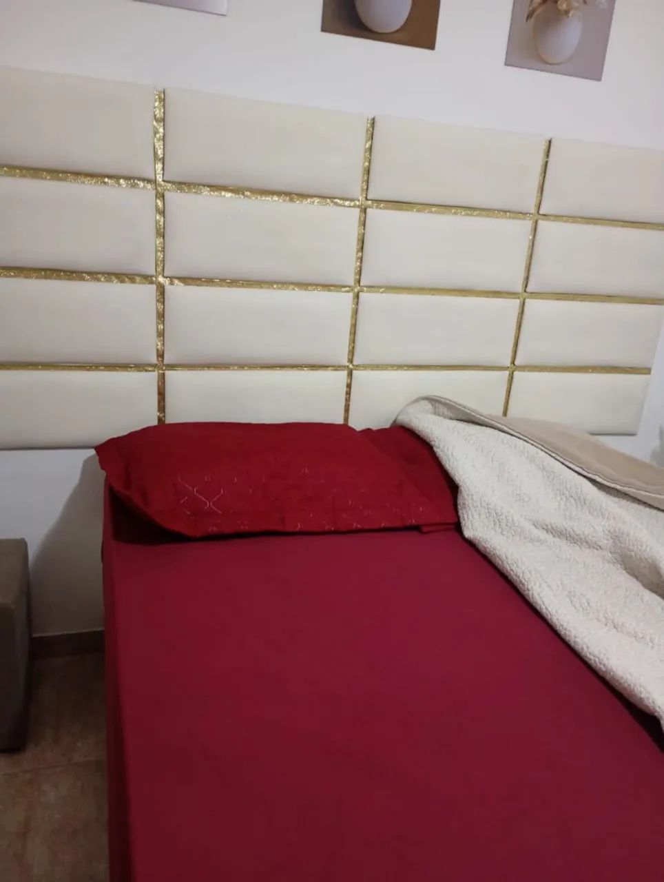 Cama Box casal com cabeceira 