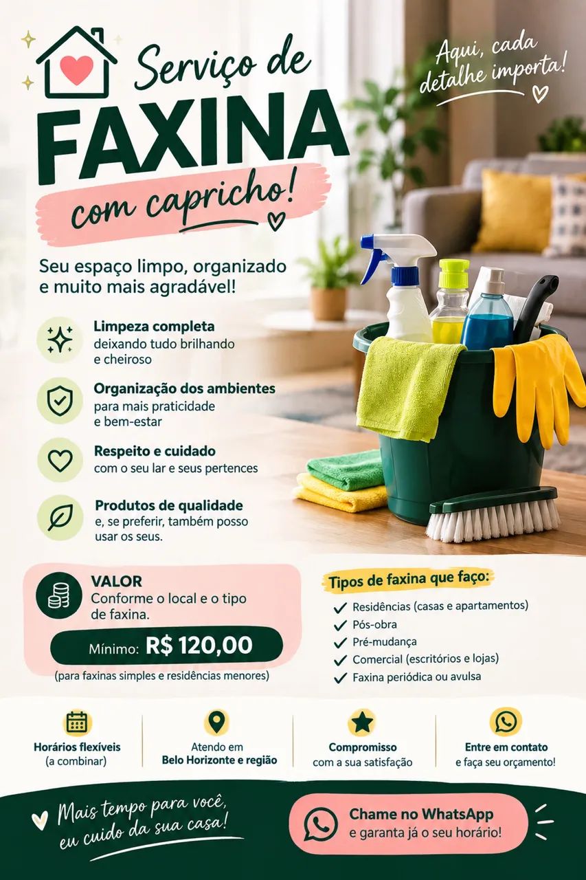 Diarista em BH | Faxina Completa com Capricho e Cuidado