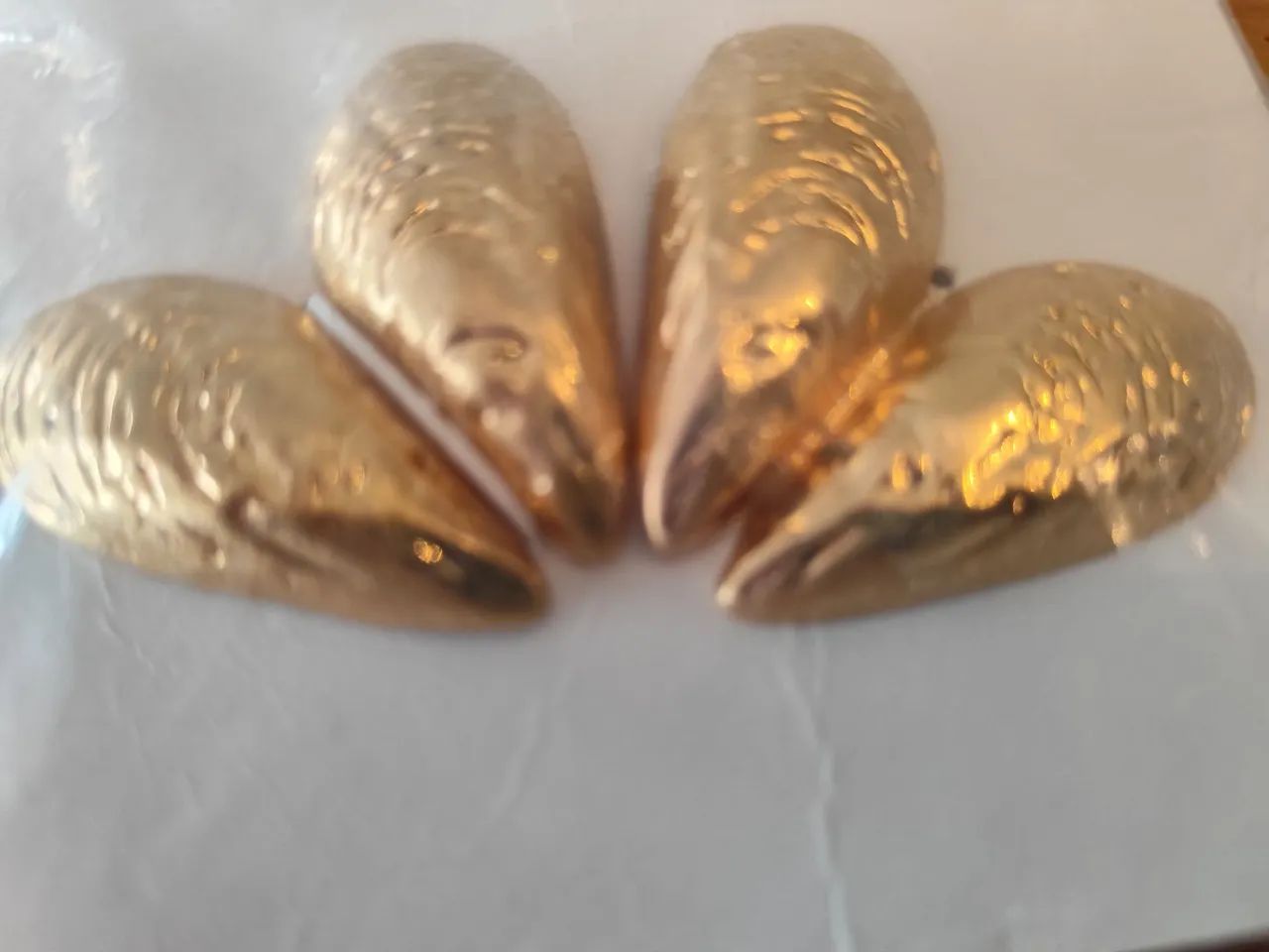 Brinco Zara novo de concha dourado  - Foto 3