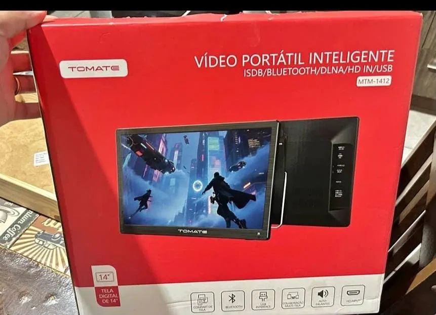 Tv portátil tomate 15 polegadas 