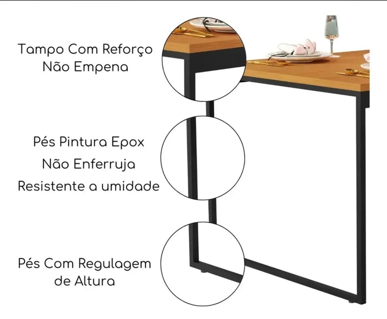 Mesa Industrial MOBLY Jantar/Escritório (retirar) - Foto 2