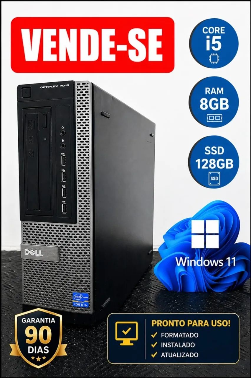 Computador Dell OptiPlex i5 8GB SSD Windows 11 - Computadores e