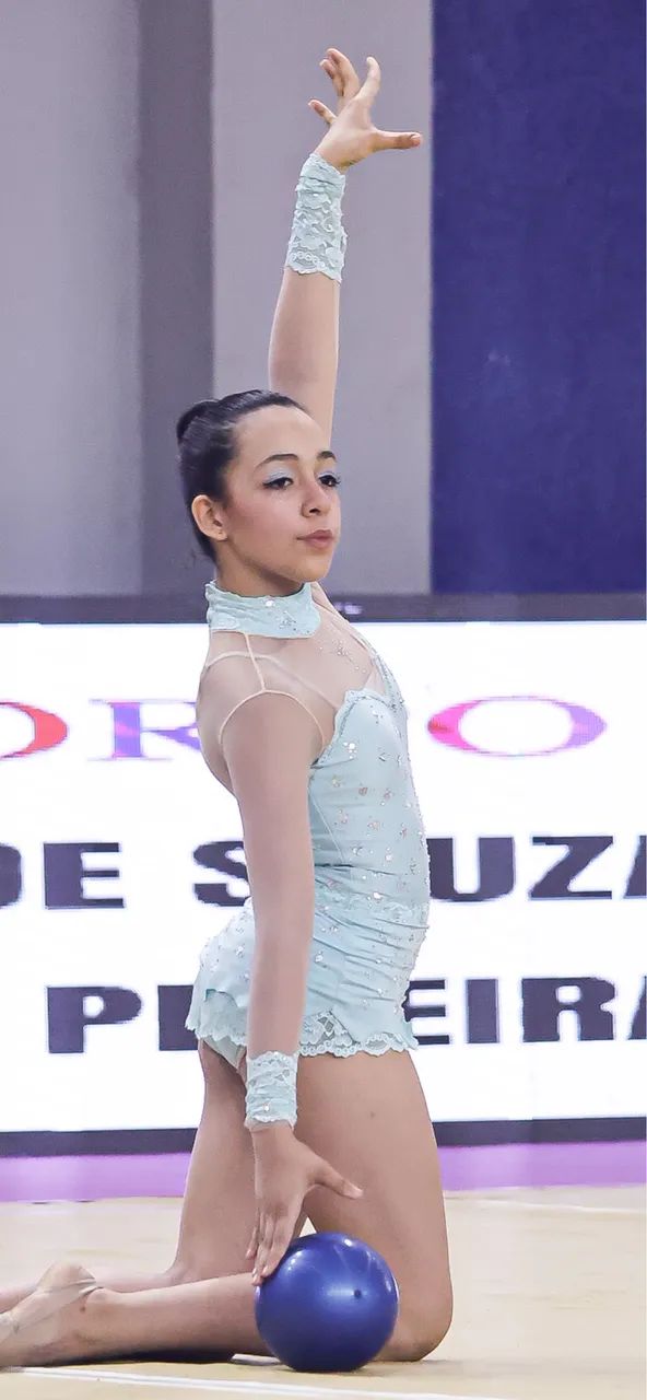 Collant Ginástica Rítmica azul - Foto 2